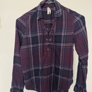 Purple Plaid Shirt